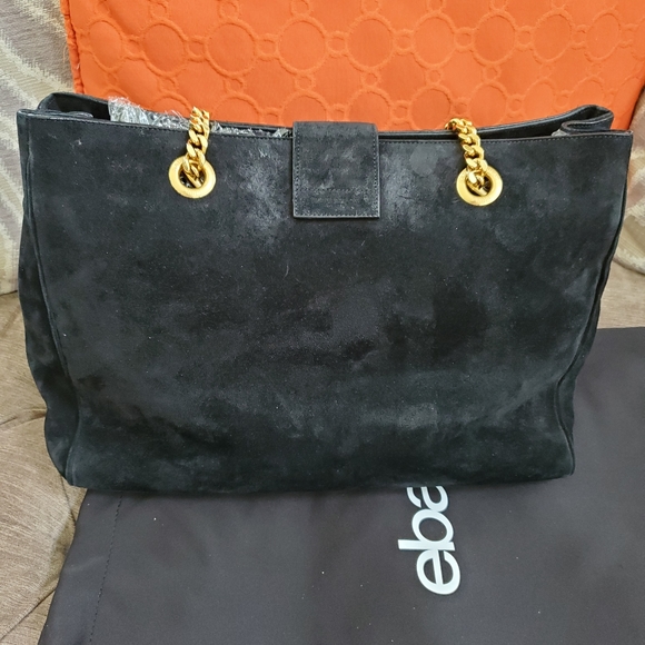 Saint Laurent suede classic tote double chain - Picture 6 of 8